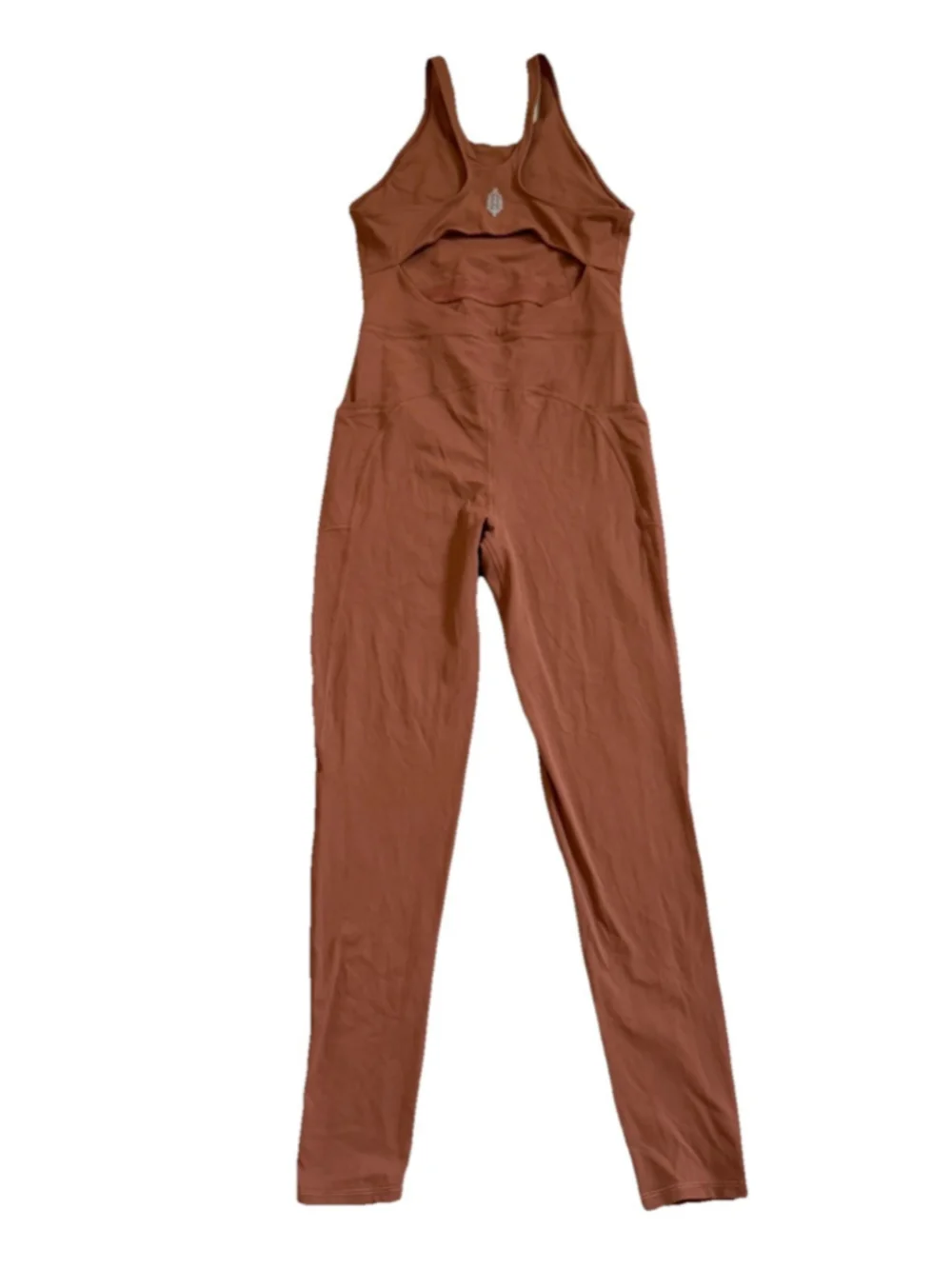 FREE PEOPLE MOVEMENT HIGH NECK JUMPSUIT BODYSUIT BROWN SZ XS